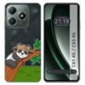Funda Silicona Transparente para Realme C61 / C63 4G diseño Panda Dibujos