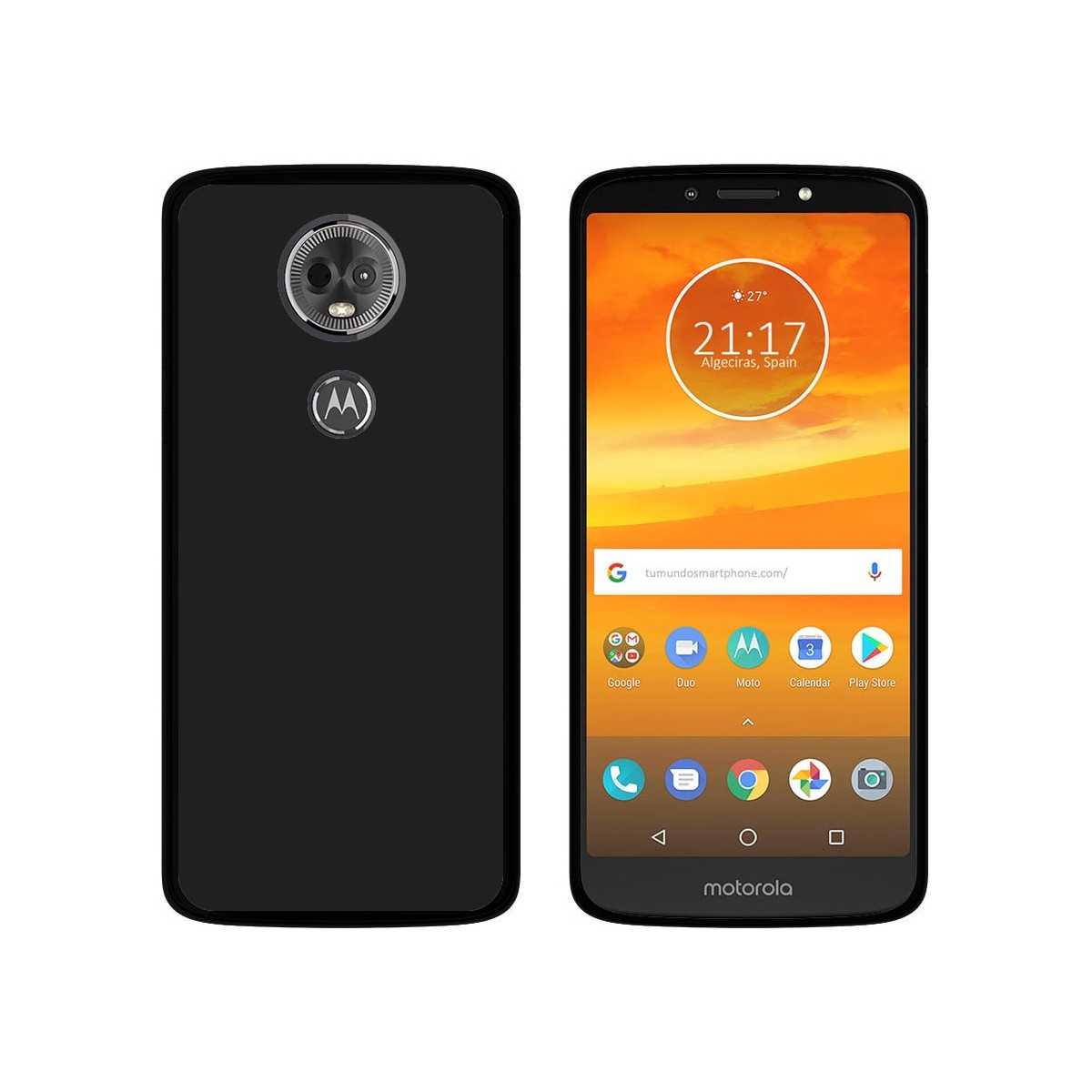 Funda Gel Tpu para Motorola Moto E5 Plus Color Negra