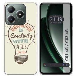 Funda Silicona para Realme C61 / C63 4G diseño Creativity Dibujos