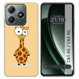 Funda Silicona para Realme C61 / C63 4G diseño Jirafa Dibujos