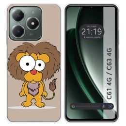 Funda Silicona para Realme C61 / C63 4G diseño Leon Dibujos