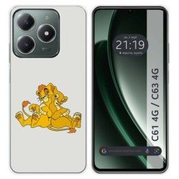 Funda Silicona para Realme C61 / C63 4G diseño Leones Dibujos