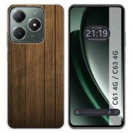 Funda Silicona para Realme C61 / C63 4G diseño Madera Dibujos