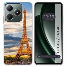 Funda Silicona para Realme C61 / C63 4G diseño Paris Dibujos
