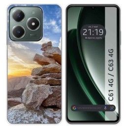 Funda Silicona para Realme C61 / C63 4G diseño Sunset Dibujos