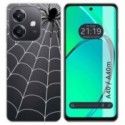 Funda Silicona Transparente para Oppo A40 / A40m diseño Araña Dibujos