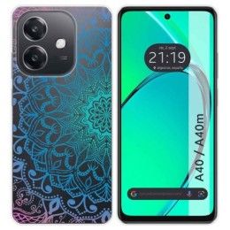 Funda Silicona Transparente para Oppo A40 / A40m diseño Mandala Dibujos
