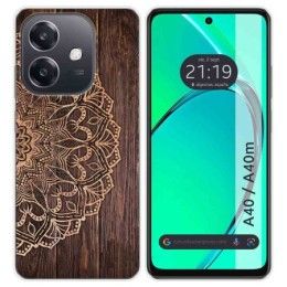 Funda Silicona para Oppo A40 / A40m diseño Madera 06 Dibujos