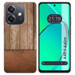 Funda Silicona para Oppo A40 / A40m diseño Madera 09 Dibujos