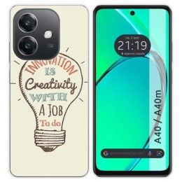 Funda Silicona para Oppo A40 / A40m diseño Creativity Dibujos