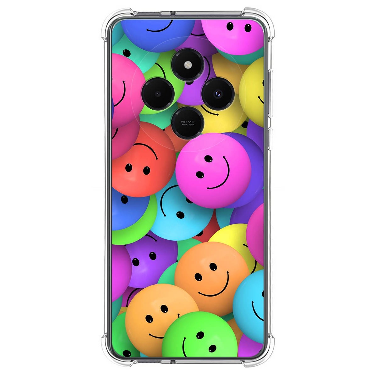 Funda Silicona Antigolpes para Xiaomi Redmi 14C diseño Smile Dibujos