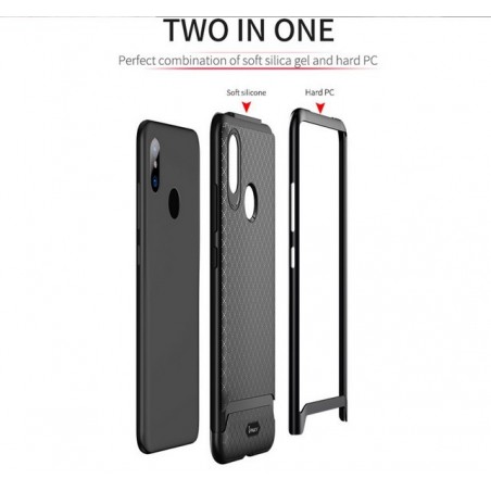 Funda Ipaky Tipo Neo Hybrid (Pc+Tpu) Negra / Plata para Xiaomi Mi8