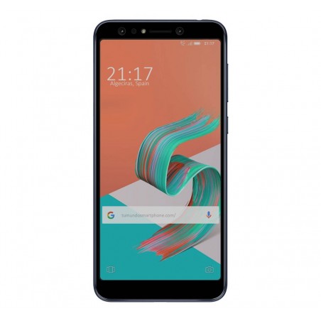 Protector Cristal Templado Frontal Completo Negro para Asus Zenfone 5 Lite Zc600Kl Vidrio