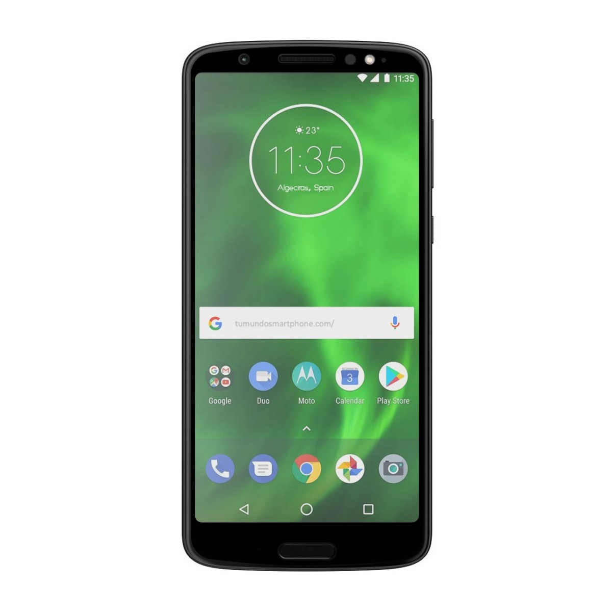 Protector Cristal Templado Frontal Completo Negro para Motorola Moto G6 Plus Vidrio