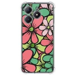 Funda Silicona Antigolpes para Realme C61 / C63 4G diseño Flores 02 Dibujos