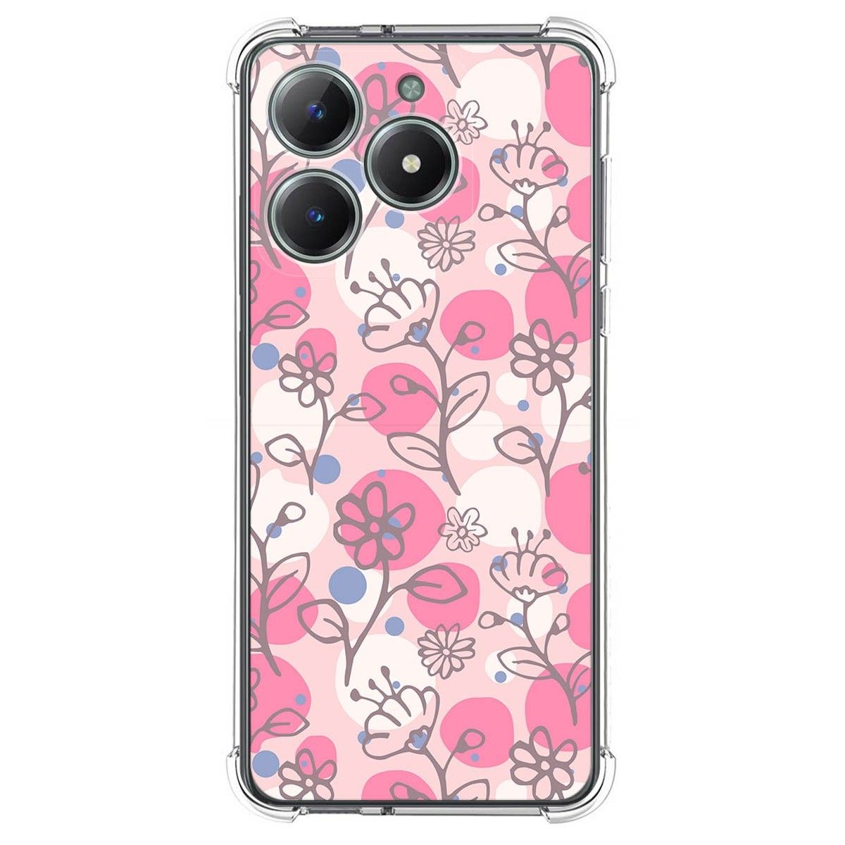 Funda Silicona Antigolpes para Realme C61 / C63 4G diseño Flores 07 Dibujos