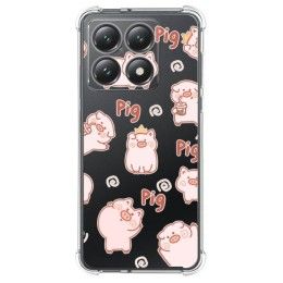 Funda Silicona Antigolpes para Xiaomi 14T 5G diseño Cerdos Dibujos