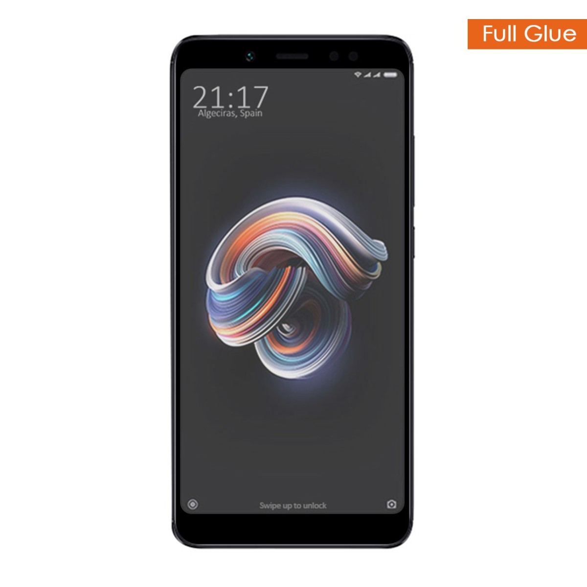 Protector Cristal Templado Completo Full Glue Negro para Xiaomi Redmi Note 5 / Note 5 Pro Vidrio