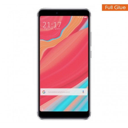 Protector Cristal Templado Completo Full Glue Negro para Xiaomi Redmi S2 Vidrio