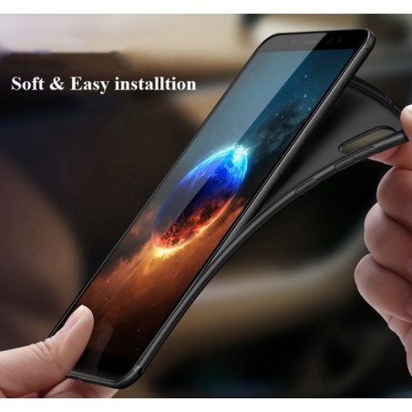 Funda Gel Tpu Tipo Mate Negra para Xiaomi Mi 8