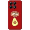 Funda Silicona Líquida Roja para Xiaomi 14T Pro 5G diseño Vegan Life Dibujos