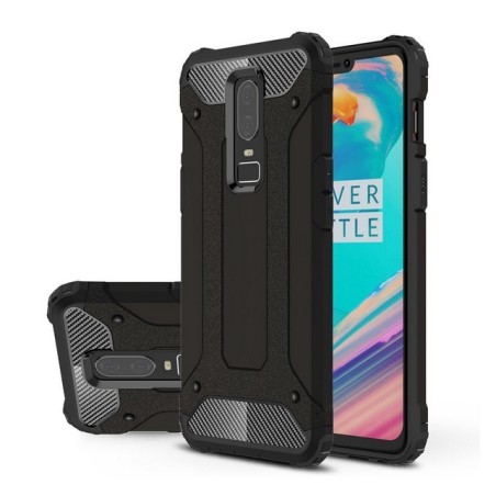 Funda Tipo Hybrid Tough Armor (Pc+Tpu) Negra para Oneplus 6