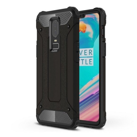 Funda Tipo Hybrid Tough Armor (Pc+Tpu) Negra para Oneplus 6