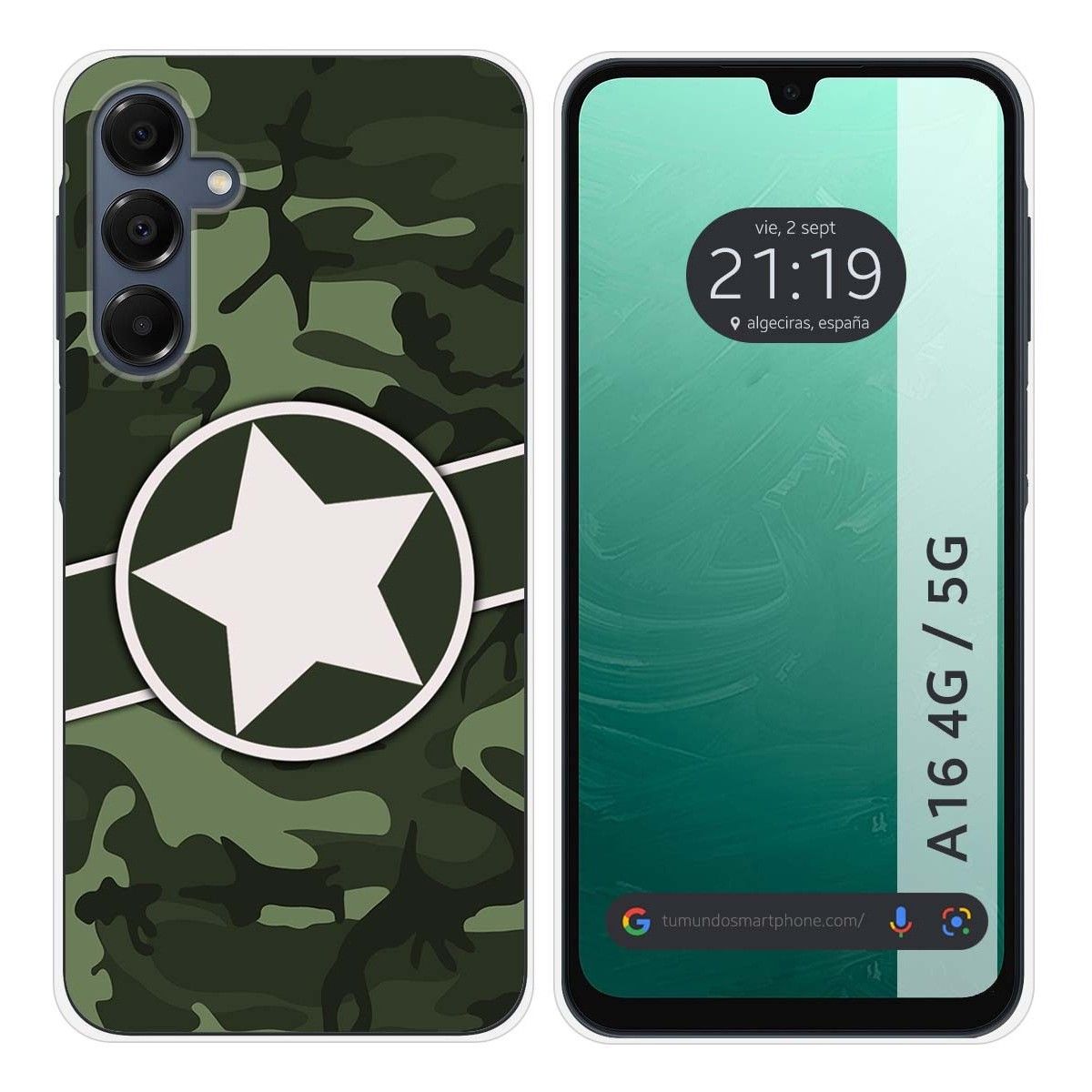 Funda Silicona para Samsung Galaxy A16 4G / 5G diseño Camuflaje 01 Dibujos