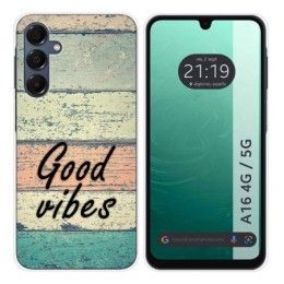 Funda Silicona para Samsung Galaxy A16 4G / 5G diseño Madera 01 Dibujos