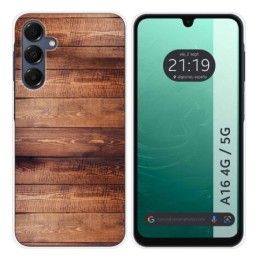 Funda Silicona para Samsung Galaxy A16 4G / 5G diseño Madera 02 Dibujos