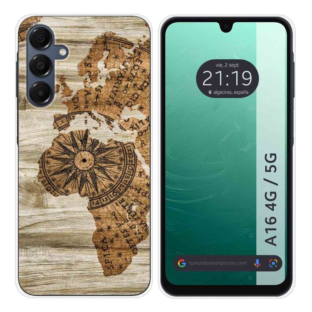 Funda Silicona para Samsung Galaxy A16 4G / 5G diseño Madera 07 Dibujos
