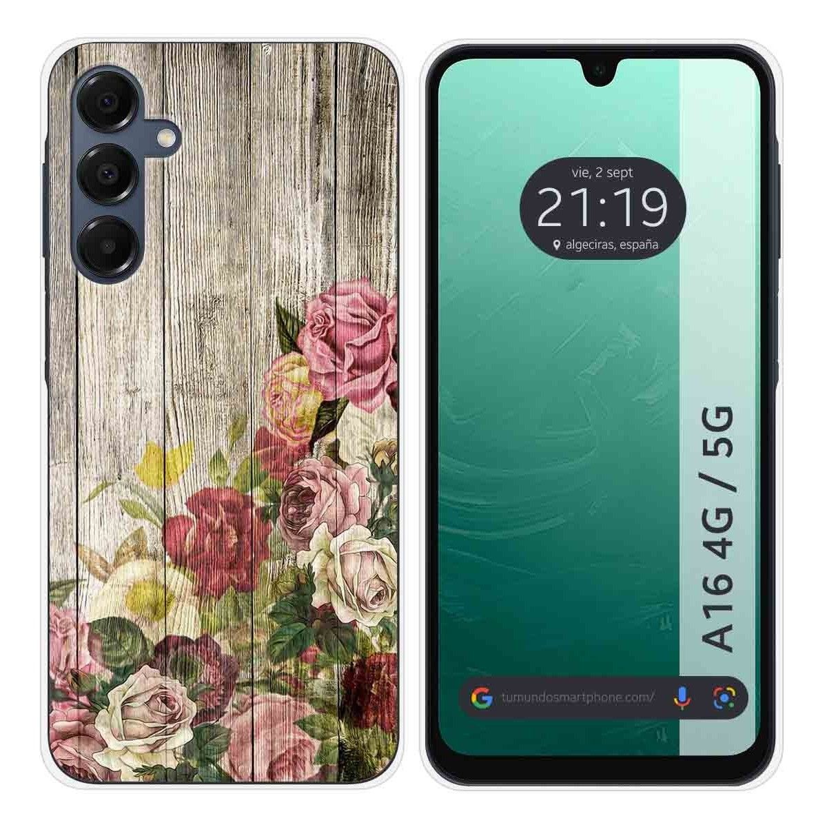 Funda Silicona para Samsung Galaxy A16 4G / 5G diseño Madera 08 Dibujos