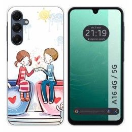 Funda Silicona para Samsung Galaxy A16 4G / 5G diseño Café Dibujos