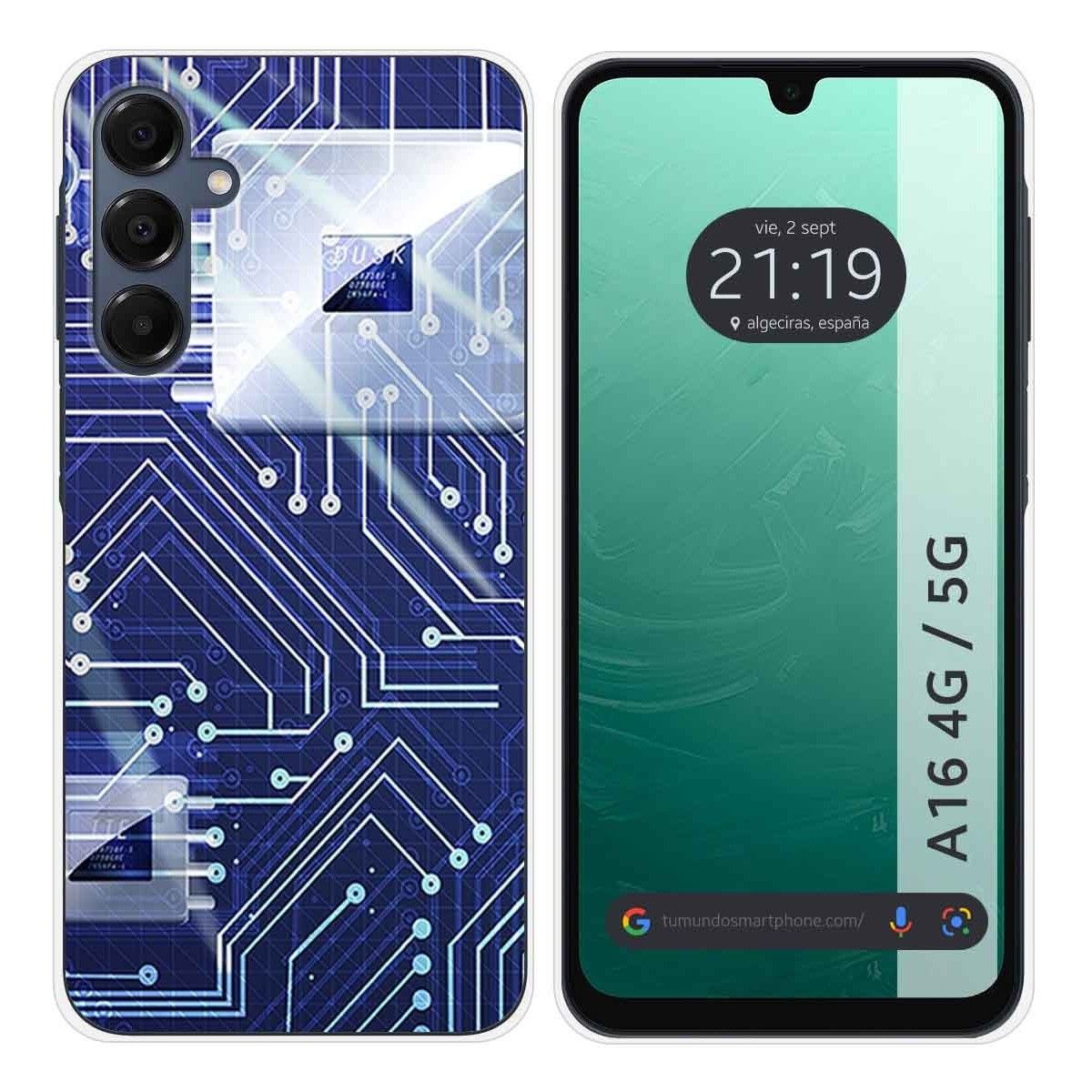 Funda Silicona para Samsung Galaxy A16 4G / 5G diseño Circuito Dibujos
