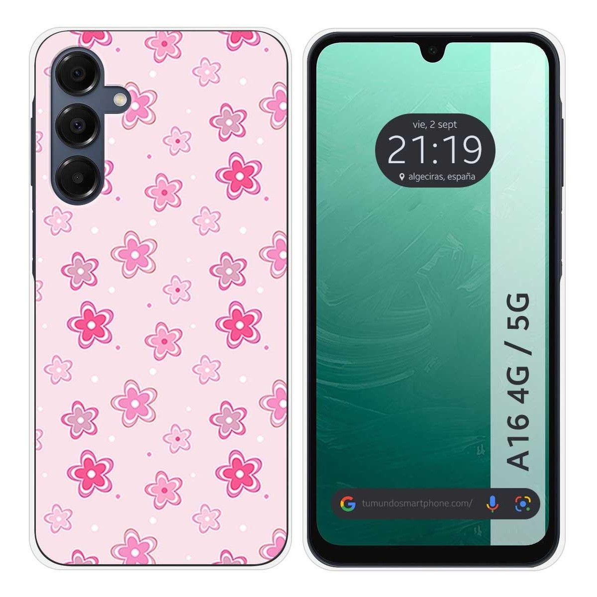 Funda Silicona para Samsung Galaxy A16 4G / 5G diseño Flores Dibujos