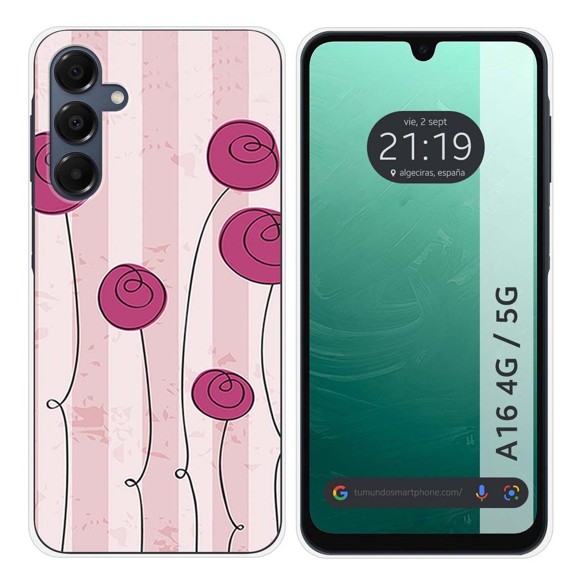 Funda Silicona para Samsung Galaxy A16 4G / 5G diseño Flores Vintage Dibujos