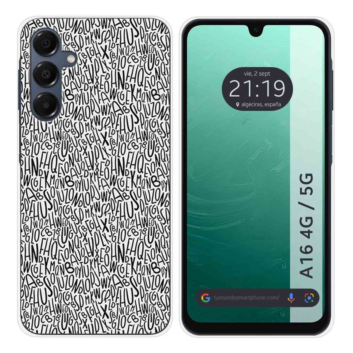 Funda Silicona para Samsung Galaxy A16 4G / 5G diseño Letras Dibujos