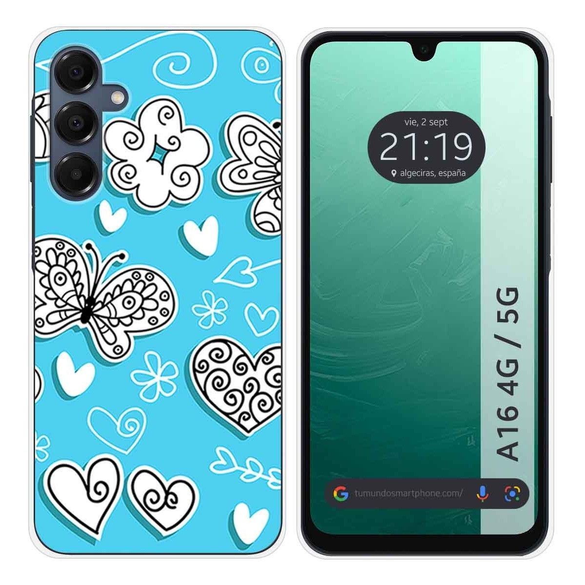 Funda Silicona para Samsung Galaxy A16 4G / 5G diseño Mariposas Dibujos
