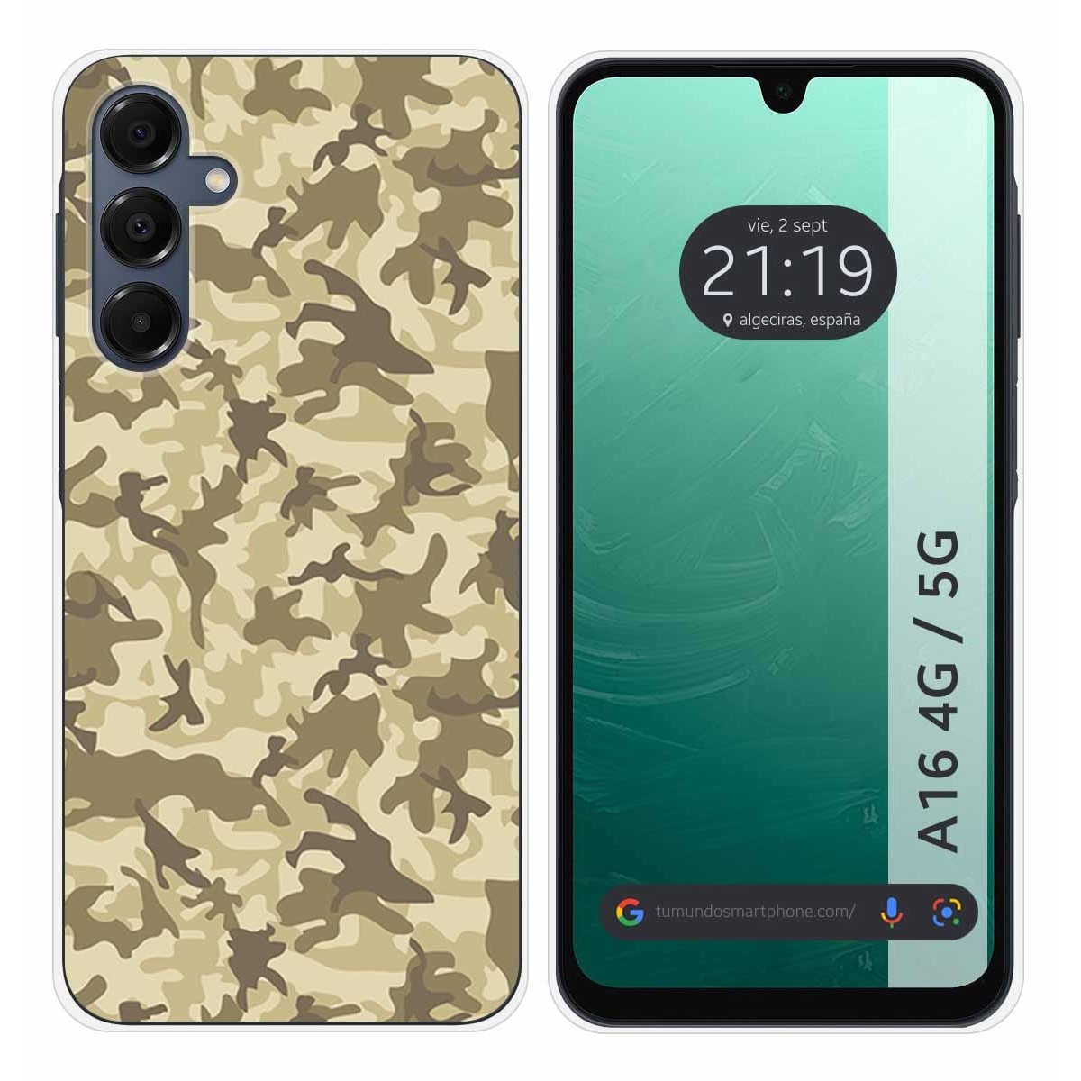 Funda Silicona para Samsung Galaxy A16 4G / 5G diseño Sand Camuflaje Dibujos