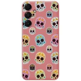 Funda Silicona Líquida Rosa para Samsung Galaxy A16 4G / 5G diseño Catrina Dibujos