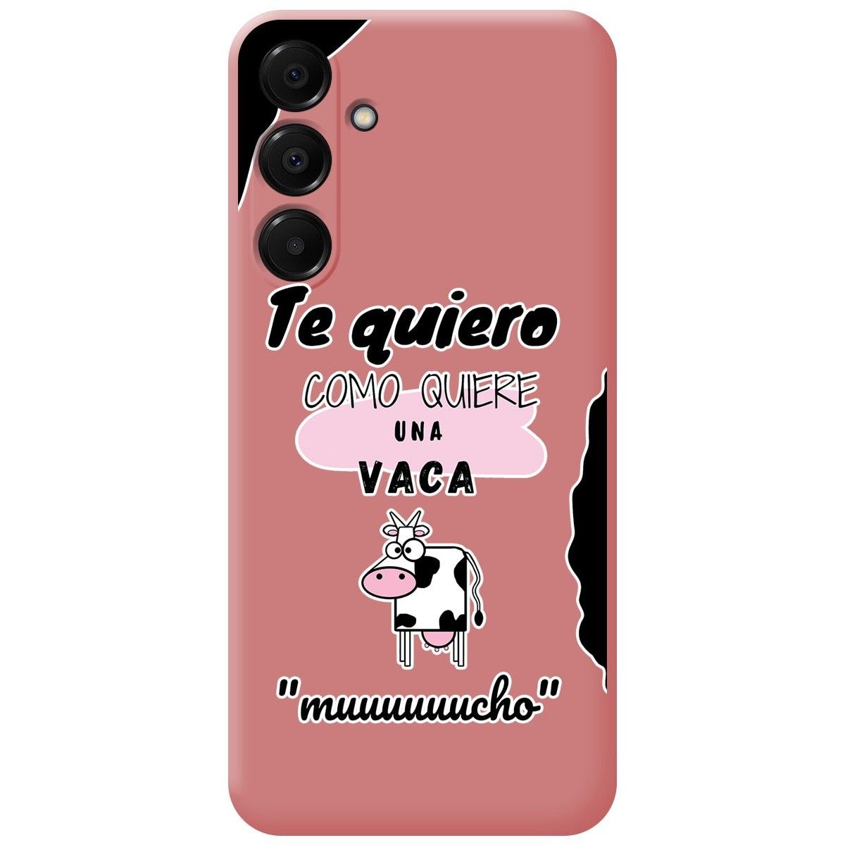 Funda Silicona Líquida Rosa para Samsung Galaxy A16 4G / 5G diseño Vaca Dibujos