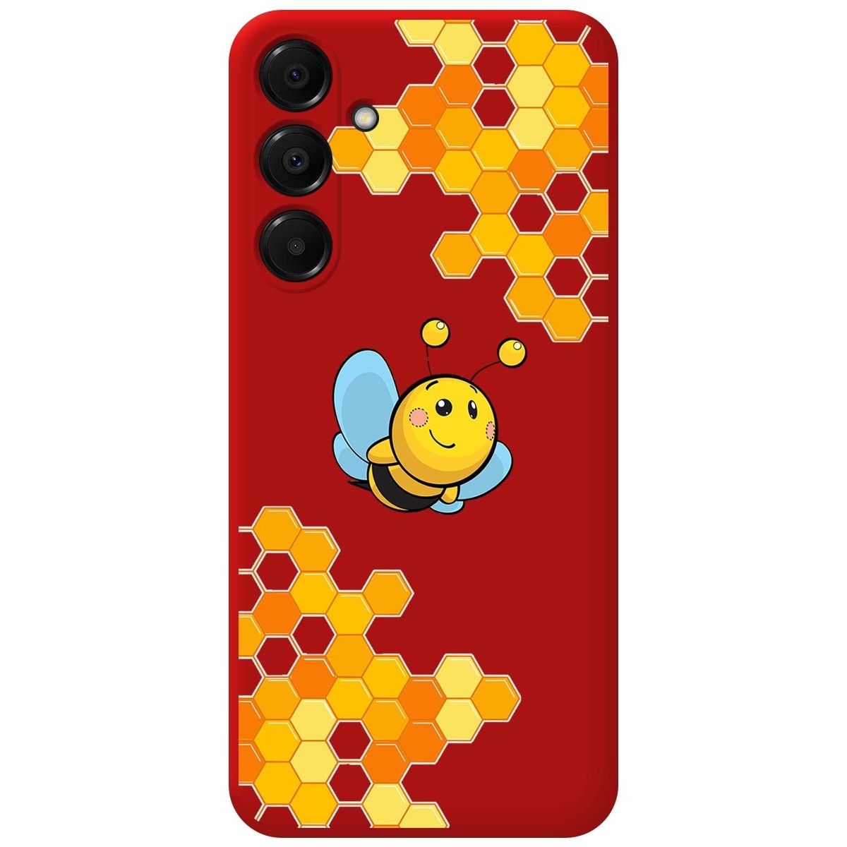 Funda Silicona Líquida Roja para Samsung Galaxy A16 4G / 5G diseño Abeja Dibujos