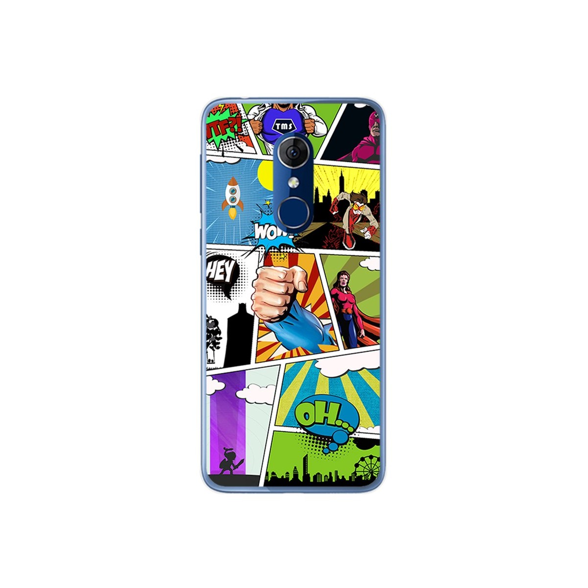 Funda Gel Tpu para Alcatel 3 Diseño Comic Dibujos