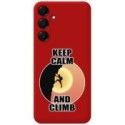 Funda Silicona Líquida Roja para Samsung Galaxy A16 4G / 5G diseño Hombre Escalada Dibujos
