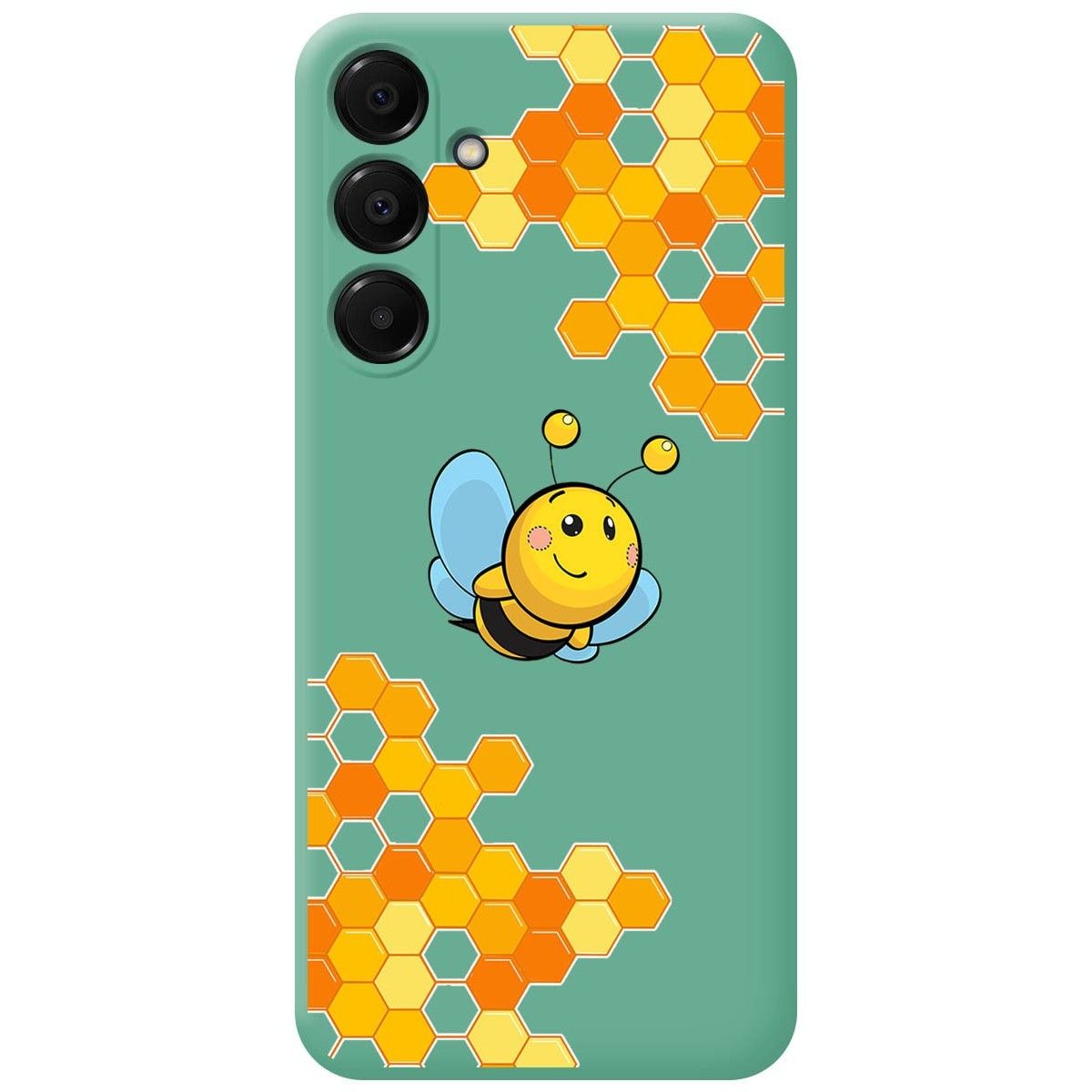 Funda Silicona Líquida Verde para Samsung Galaxy A16 4G / 5G diseño Abeja Dibujos