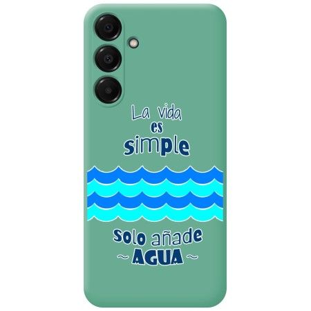 Funda Silicona Líquida Verde para Samsung Galaxy A16 4G / 5G diseño Agua Dibujos