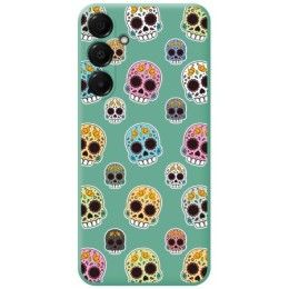 Funda Silicona Líquida Verde para Samsung Galaxy A16 4G / 5G diseño Catrina Dibujos