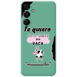 Funda Silicona Líquida Verde para Samsung Galaxy A16 4G / 5G diseño Vaca Dibujos