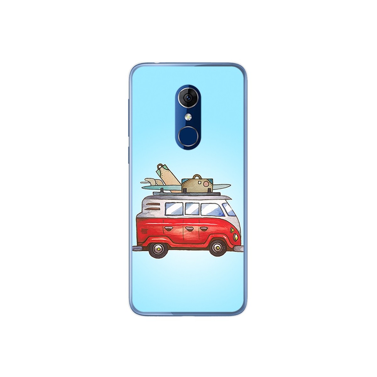Funda Gel Tpu para Alcatel 3 Diseño Furgoneta Dibujos