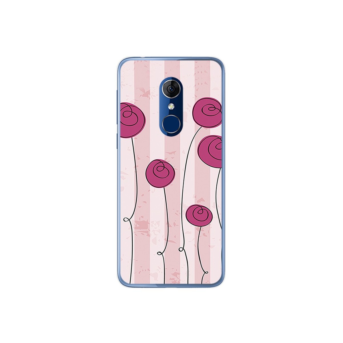 Funda Gel Tpu para Alcatel 3 Diseño Flores Vintage Dibujos